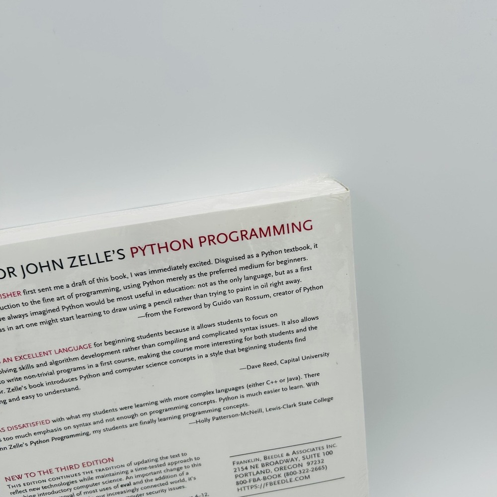 Python Programming John Zelle Third Edition Introduction to Computer Science - Picture 9 of 14